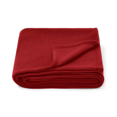 Brand Lab Unisex Red Polar Fleece Blanket In - Image 3