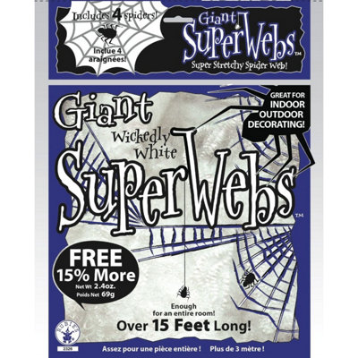  - Rubies Stretch Spider Web Halloween Decoration White (L)