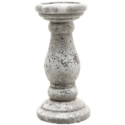 Hill Interiors Stone Effect Candle Holder Stone (23Cm X 11Cm X 11Cm)