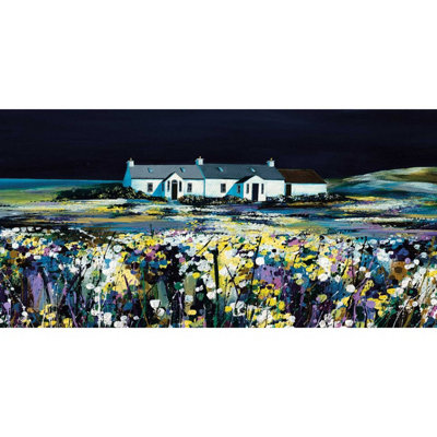  - Avril Thomson Smith Moonlight Shimmer Wooden Framed Canvas Print Multicoloured (50Cm X 100Cm)