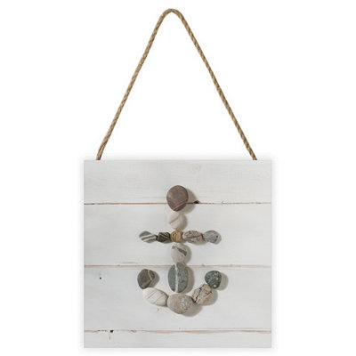Ian Winstanley Wooden Anchor Plaque Off White (One Size) from B&Q