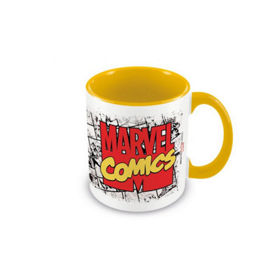  - Marvel Comics Inner Two Tone Logo Mug Yellow/white/red (One Size)