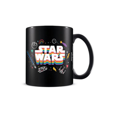 Star Wars Pride Rainbow Logo Mug Black (One Size) from B&Q