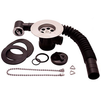 Oracstar Overflow Pipe Black/silver (One Size) from B&Q