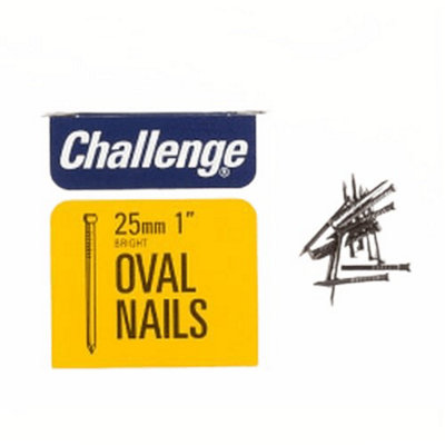 Challenge Oval Bright Steel Wire Nails Silver (50mm) from B&Q