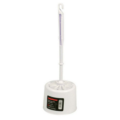 Supahome Toilet Brush And Holder White (One Size) from B&Q