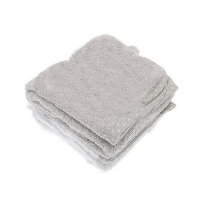Home & Living Baby Elli & Raff Hooded Towel (Pack Of 2) Grey/white (One Size) from B&Q