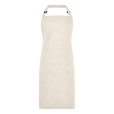Brand Lab Unisex Adult Organic Bibbed Apron Natural (One Size) from B&Q
