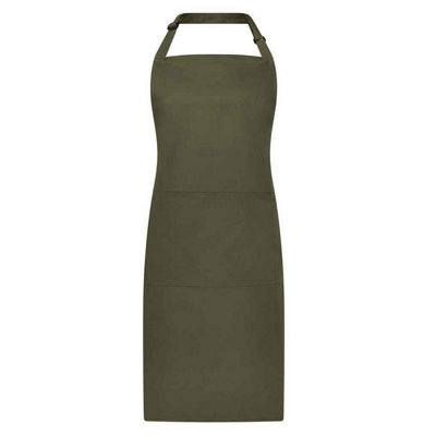 Brand Lab Bibbed Full Apron Olive Green (One Size) from B&Q