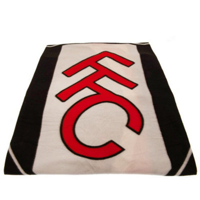B&Q Fulham Fc Fleece Pulse Blanket (One Size) Black/White/Red