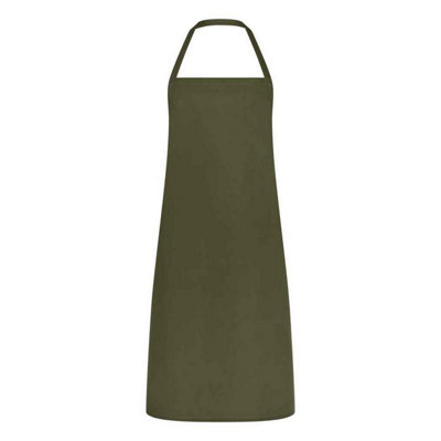 Brand Lab Unisex Adult Clic Bibbed Apron Dark Olive (One Size) from B&Q