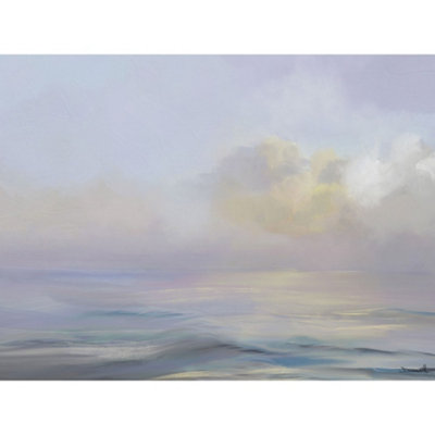  - Dan Hobday Tide Sunset Canvas Print Blue/grey/yellow (60Cm X 80Cm)
