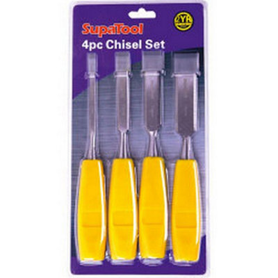  - Supatool Chisel Set (Pack Of 4) Yellow/silver (One Size)