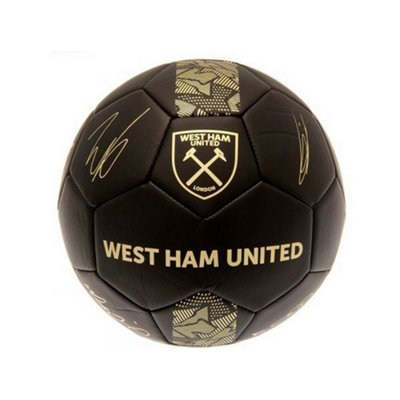 West Ham United Fc Phantom Signature Football Black/gold (5) from B&Q