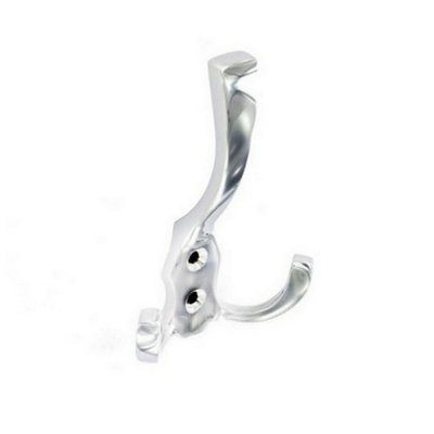 B&Q Securit Chrome Triple Coat Hook (140Mm) Silver