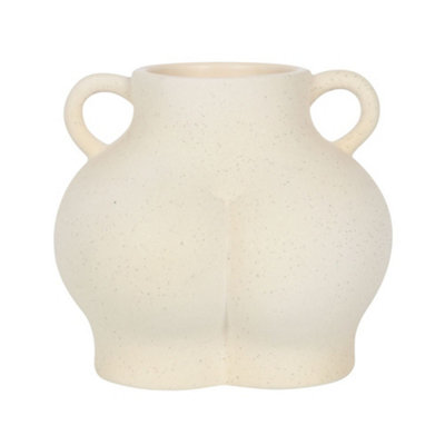 Something Different Modern Minimalist Speckle Plant Pot Cream (One Size) from B&Q