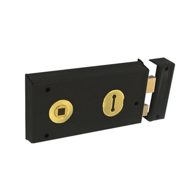  - Securit Double Handed Rim Lock Black (140mm)