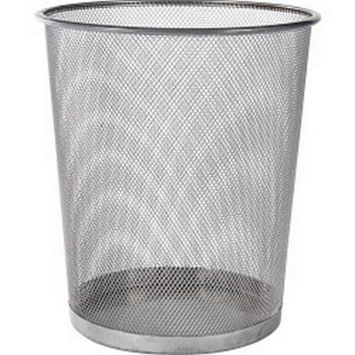  - Supahome Mesh Paper Bin Silver (One Size)