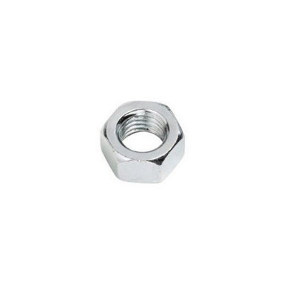  - Securpak Zinc Plated Hex Nuts (Pack Of 40) Silver (6mm)
