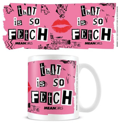 Mean Girls That Is So Fetch Mug White/pink/black (One Size) from B&Q