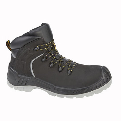 Grafters Mens Nubuck Safety Boots Black (13 Uk) from B&Q