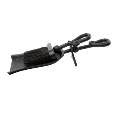B&Q -  Crook Handle Hearth Tidy Black (One Size)