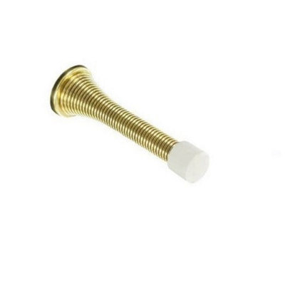 Securpak Br Plated Spring Doorstop Br (75mm) from B&Q