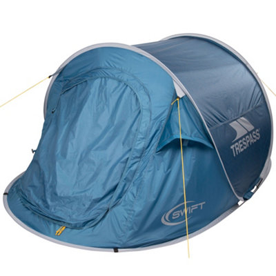 Trespass Swift 2 Patterned Pop-Up Tent Rich Teal (One Size) from B&Q