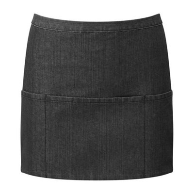 Premier Unisex True Black Colours 3 Pocket Apron In - Image 4