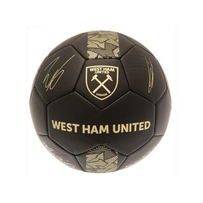 West Ham United Fc Phantom Signature Football Black/gold (5) from B&Q