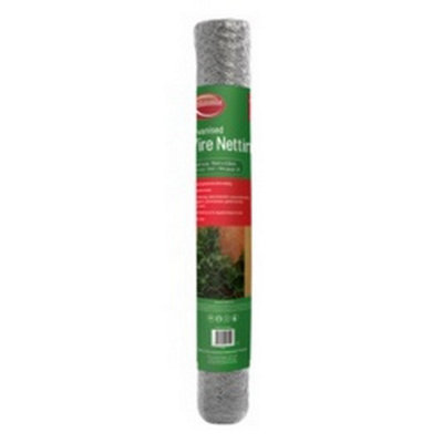 Ambador Galvanised Wire Garden Netting Chrome (0.6M X 10M X 13mm) from B&Q