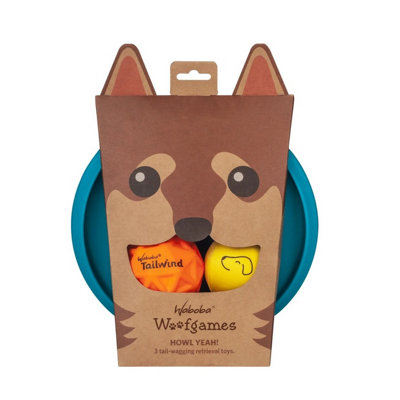  - Waboba Woofpack Dog Ball Set Brown (One Size)