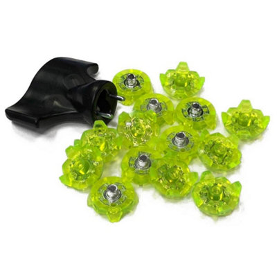 Kookaburra Soft Cricket Spikes (Pack Of 22) Green (14Cm X 10Cm X 4Cm) from B&Q