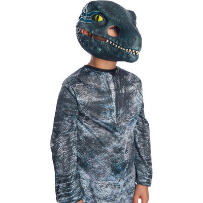 Juric World Velociraptor Movable Jaws Mask Blue (One Size) from B&Q