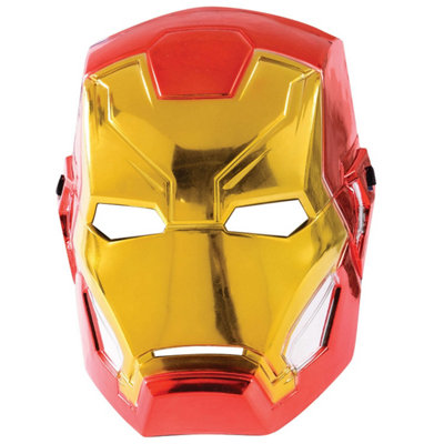 B&Q Iron Man Half Metallic Mask Red/gold (One Size)