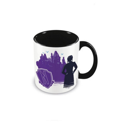 Wednesday Teenage Purgatory Inner Two Tone Mug Purple/white/black (One Size) from B&Q