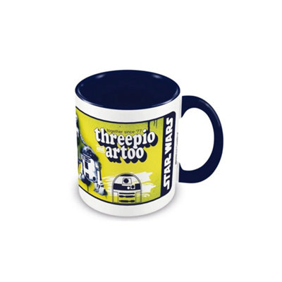 B&Q Star Wars: The Clone Wars Threepio Artoo Ceramic Mug Dark Blue/yellow (One Size)