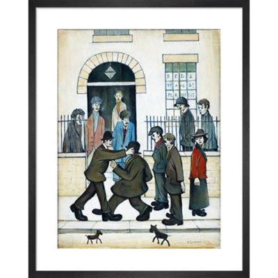 L.s. Lowry A Fight C. 1935 Plaque Multicoloured (59Cm X 40Cm) from B&Q