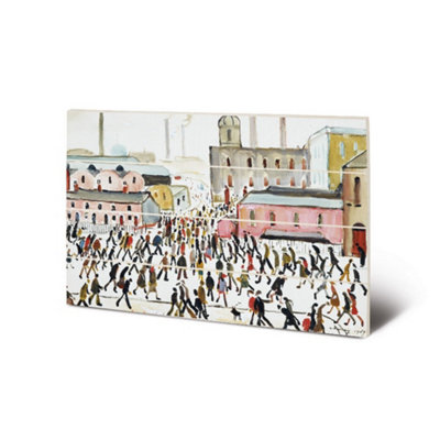 L.s. Lowry Going To Work 1959 Plaque Multicoloured (40Cm X 59Cm) from B&Q