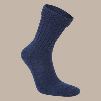 Craghoppers Wool Hiker Socks for Men, Navy, UK 9-12, Thermal Hiking Crew Socks - Image 6
