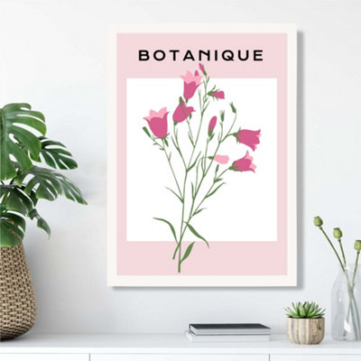 Artze Wall Art Pink Hollyhock Flower Market Boho Framed Print Size: A3 With White Frame from B&Q