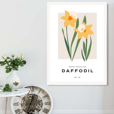 Artze Wall Art Yellow Daffodil Flower Market Spring Framed Print Size: A2 With White Frame from B&Q