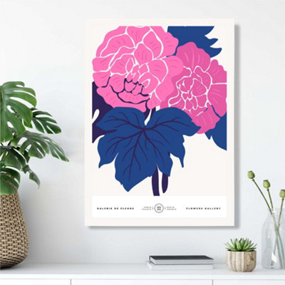 Artze Wall Art Pink And Blue Allium Flower Market Gallery Framed Print Size: A3 With White Frame from B&Q