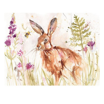 Jennifer Rose Hazy Afternoon Framed Canvas Print Brown/green/purple (40Cm X 50Cm) from B&Q