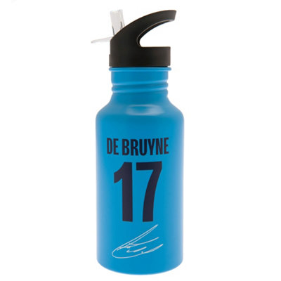 Manchester City Fc Kevin De Bruyne Aluminium Water Bottle Blue (One Size) from B&Q