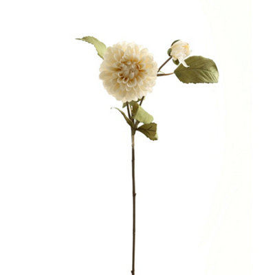 B&Q -  Dahlia Artificial Flower White/green (One Size)