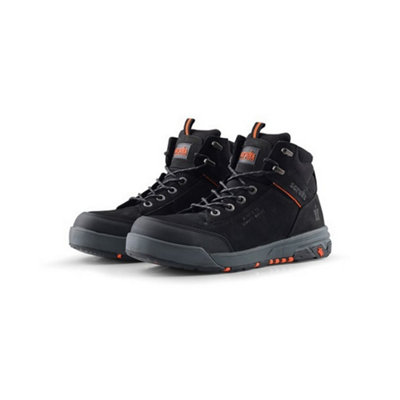 B&Q -  Mens Switchback 3 Leather Safety Shoes Black (11 Uk)