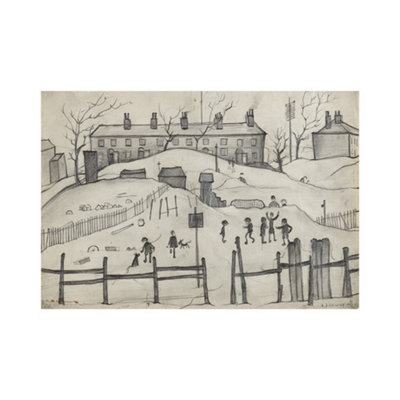 L.s. Lowry Houses In Broughton 1937 Print Cream/black (30Cm X 40Cm) from B&Q