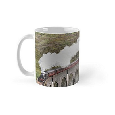 Pyramid International Steam Train On Glenfinnan Viaduct Mug White/green (One Size) from B&Q