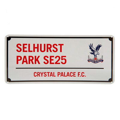Crystal Palace Fc Selhurst Park Se25 Metal Plaque White/red (One Size) from B&Q